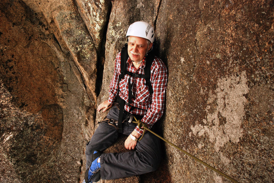 Albert macht Pause in der Wand