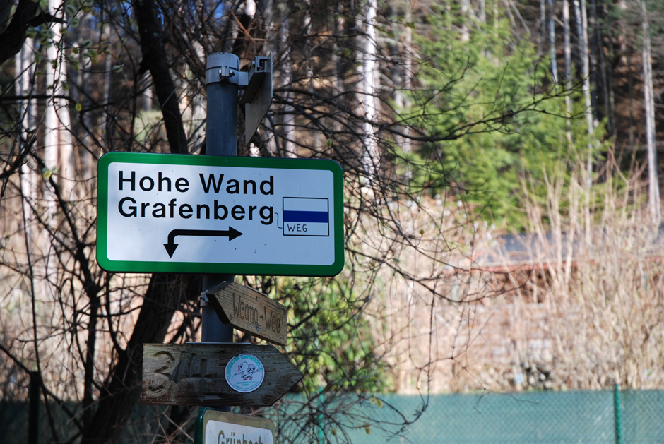 Wegweiser, Grafenbergweg (Amasedweg)