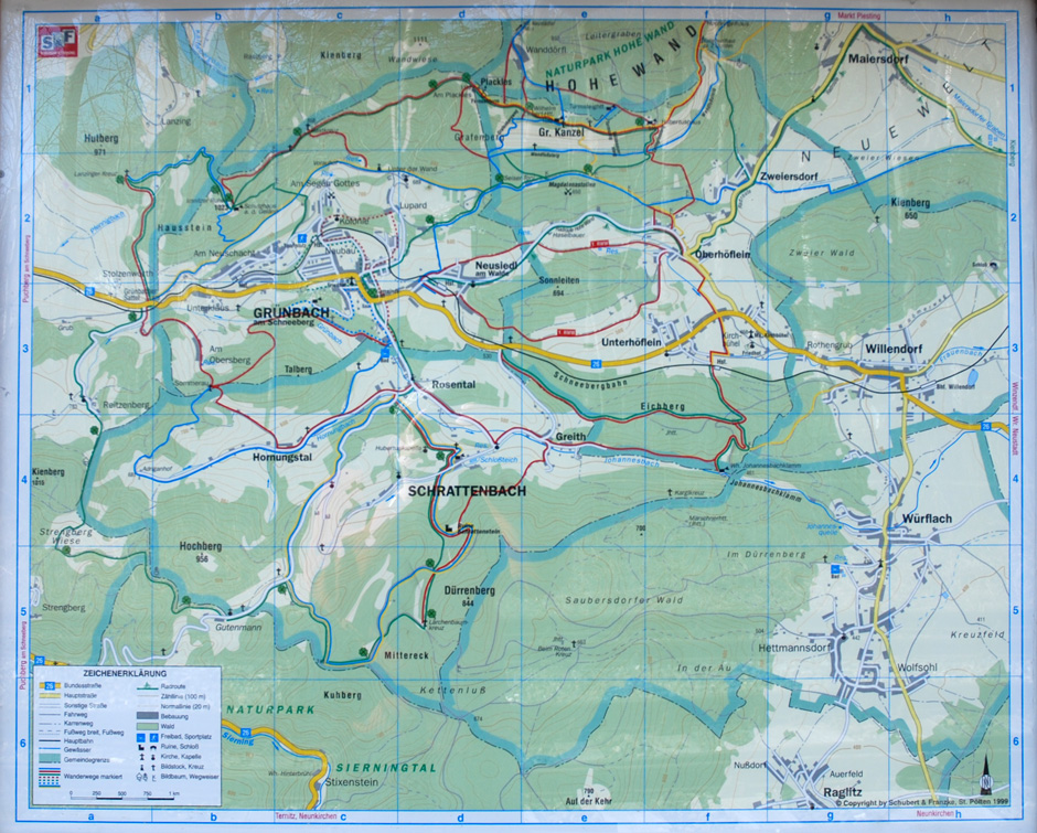 Üsichtskarte Grünbach am Schneeberg