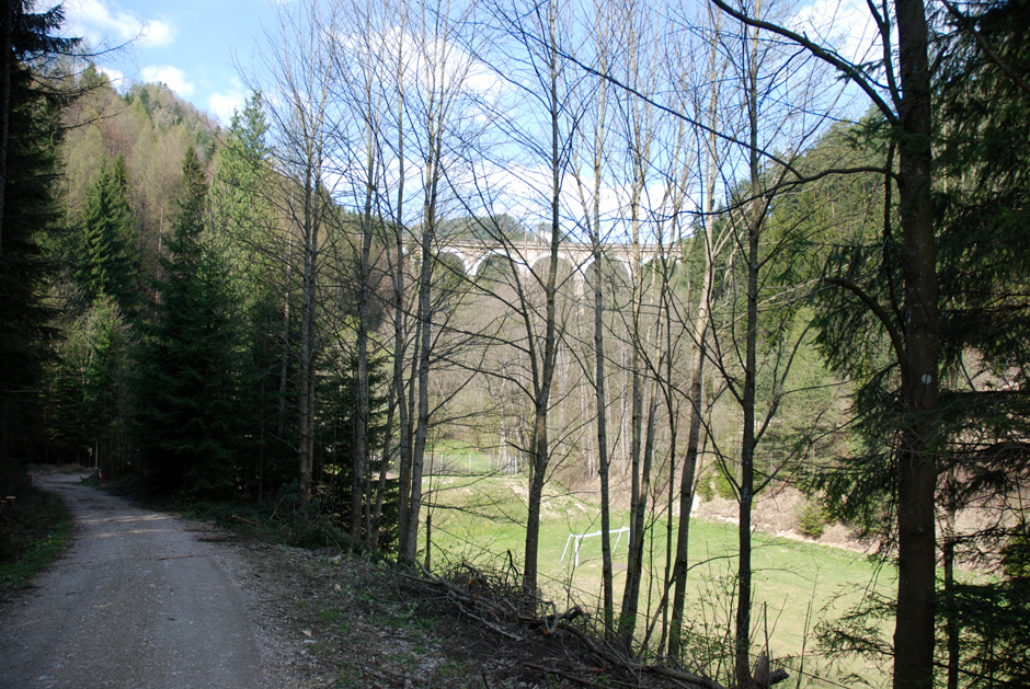 Wanderweg mit Blick zum Kalte-Rinne-Viadukt