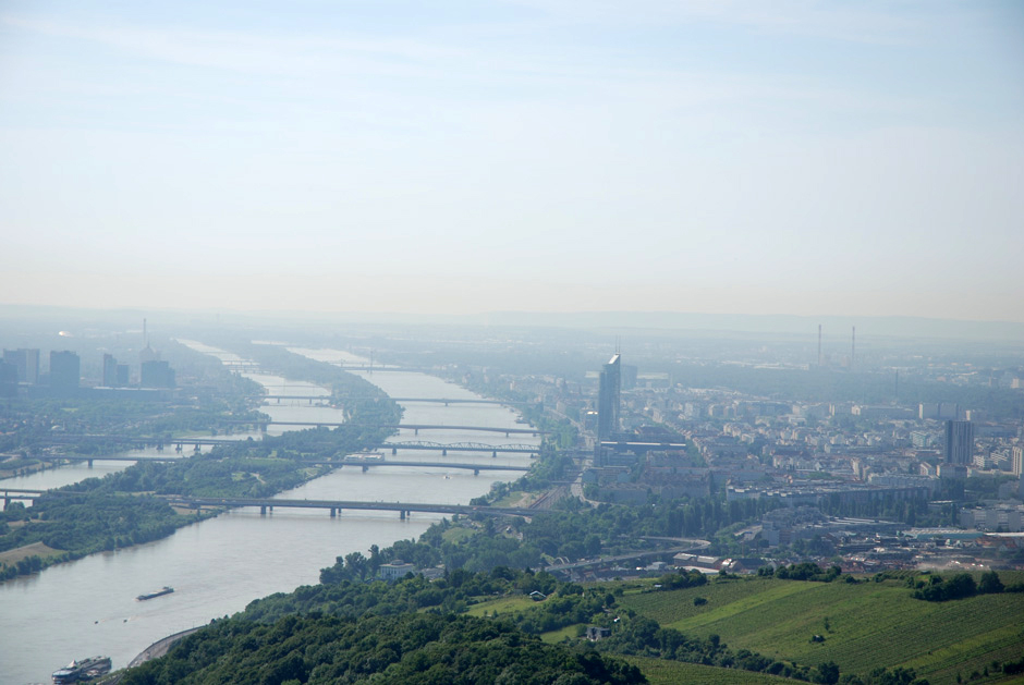 Rundblick von der Aussichtsterasse Leopoldsberg