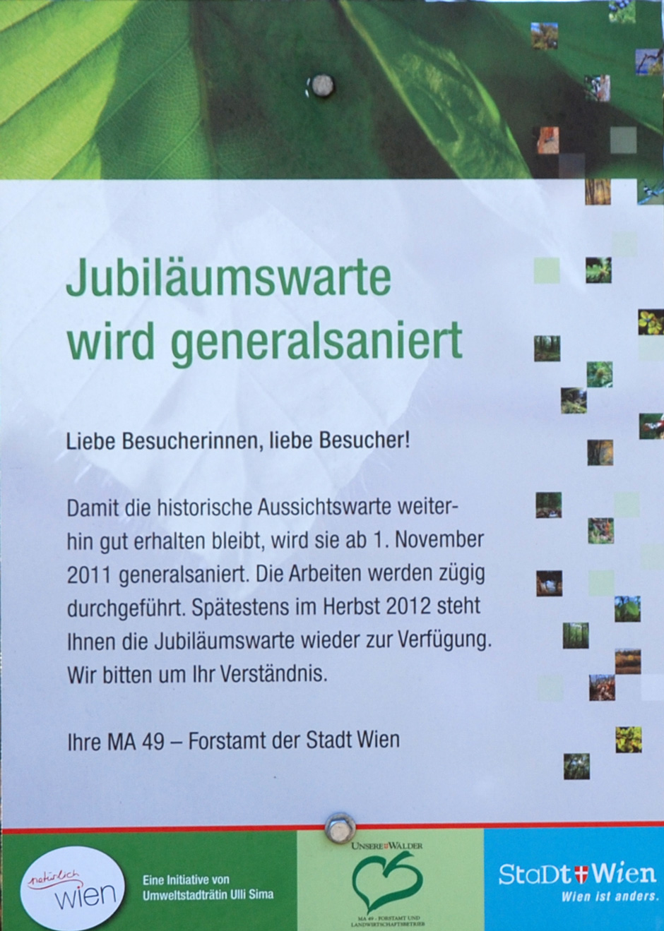 Jubiläumswarte wird generalsaniert