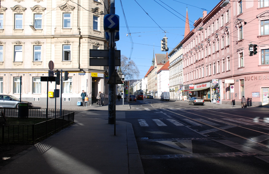 Thaliastraße Richtung stadtauswärts