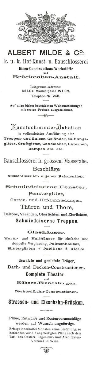 Briefkopf von Albert Milde & Co. ab 1900