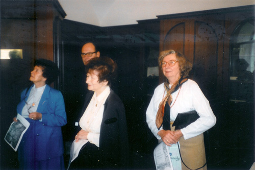 Besucher hören zu: Grete Tettenborn, Erhard Retzbach, Herta Klein, Plaula Retzbach