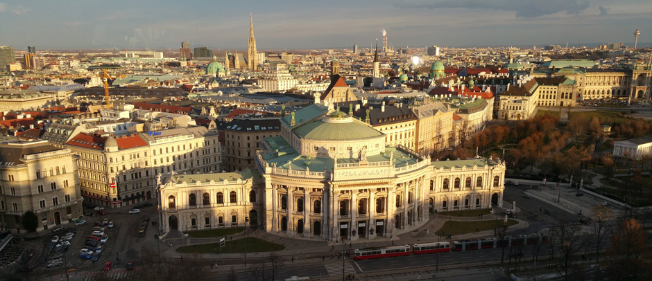 Burgtheater side wings with the lattice gates