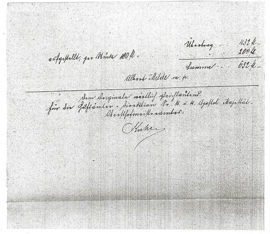 Lieferung von Kellerfenstergitter für das Hofburgtheater durch Albert Milde (Annahmebestätigung), Blatt 5