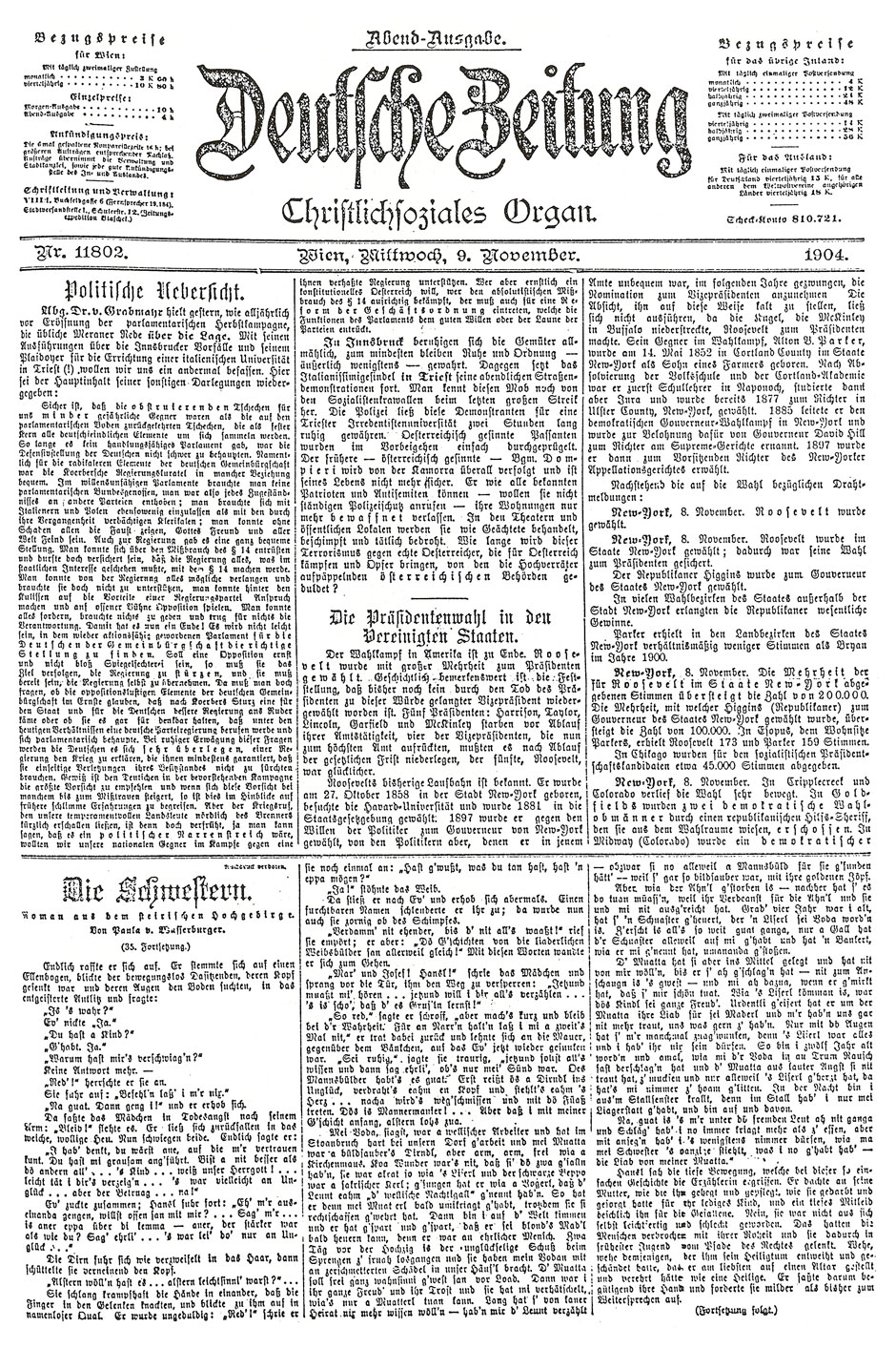 Deutsche Zeitung Page 1