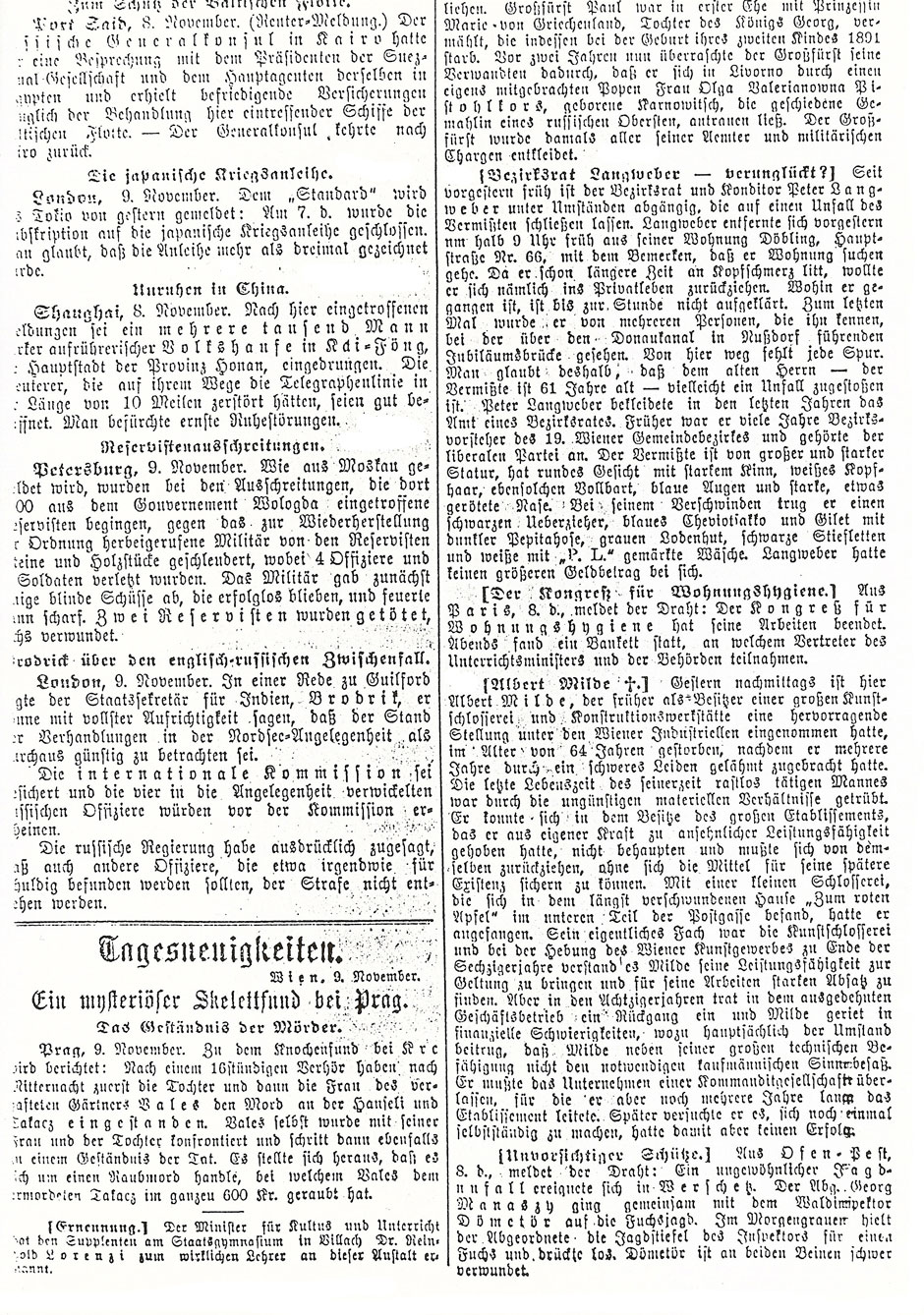 Deutsche Zeitung; Next page (see the right column)