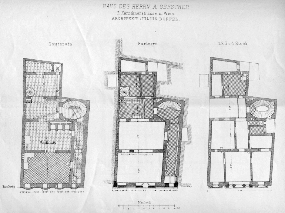 Grundrisse des Hauses des Herrn A. Gerstner