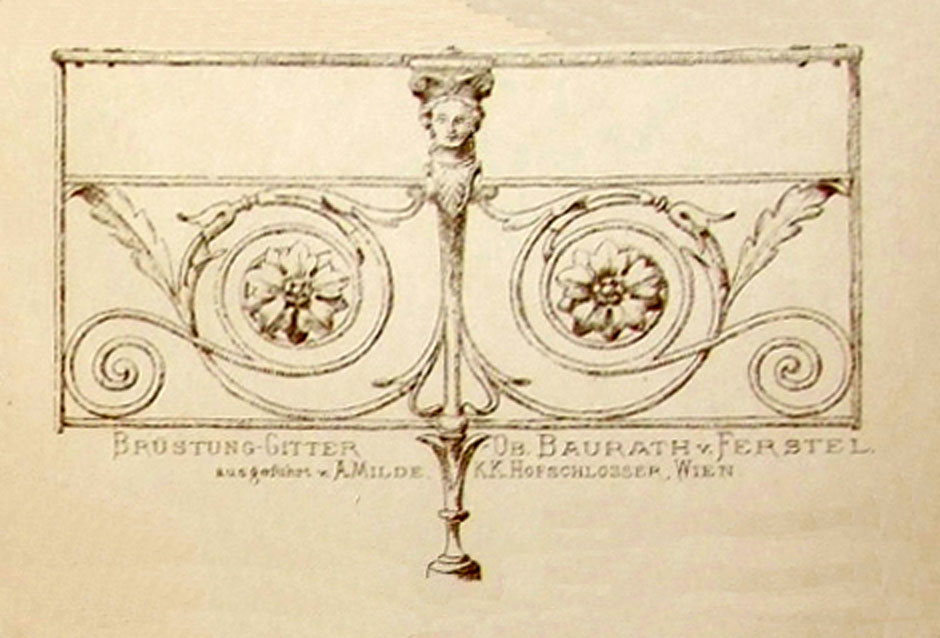 Archivbild: Schmiedeeisernes Brüstungsgitter