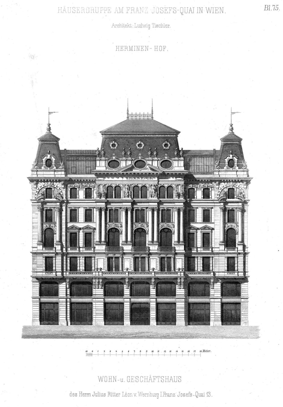 Archivbild: Herminenhof, Hauptfassade