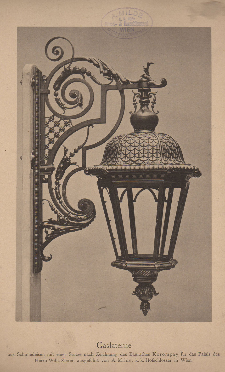 Archivbild (Thomas Wilson bzw. Cyril Colnik), Gas lantern