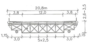 Marxerbrücke, Querschnitt