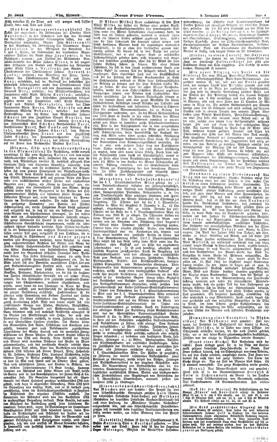 Neue Freie Presse, 9.11.1904, Seite 7