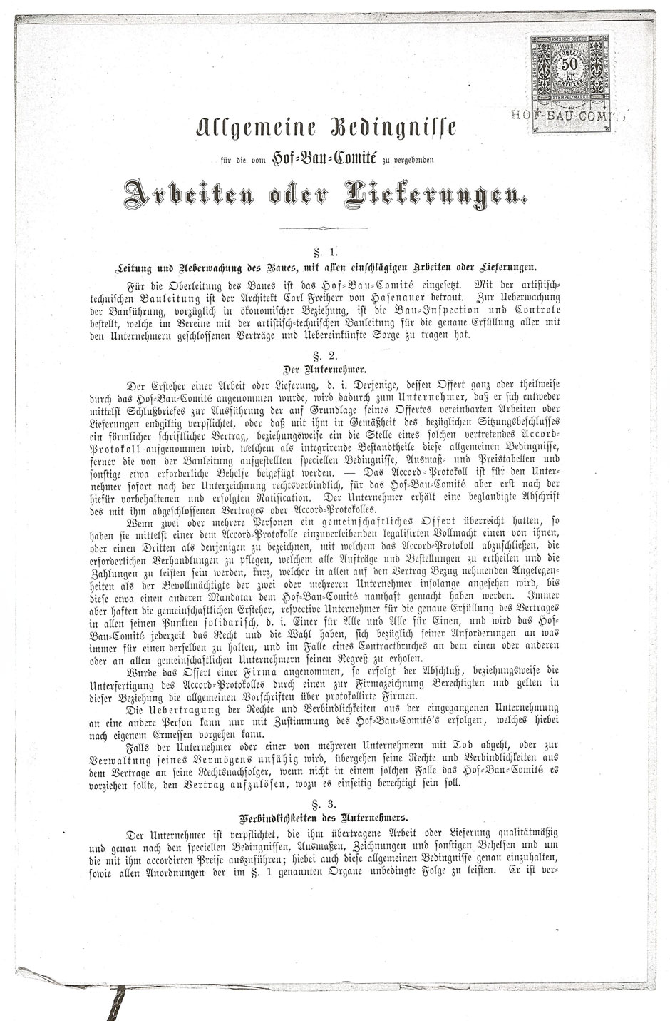 Lieferung der erforderlichen Eisenschließen für den neuen Flügel, Blatt 3
