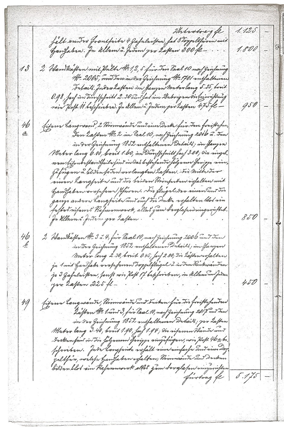 Lieferung von Eisenschaukästen für das naturhistorische Museum, Blatt 13