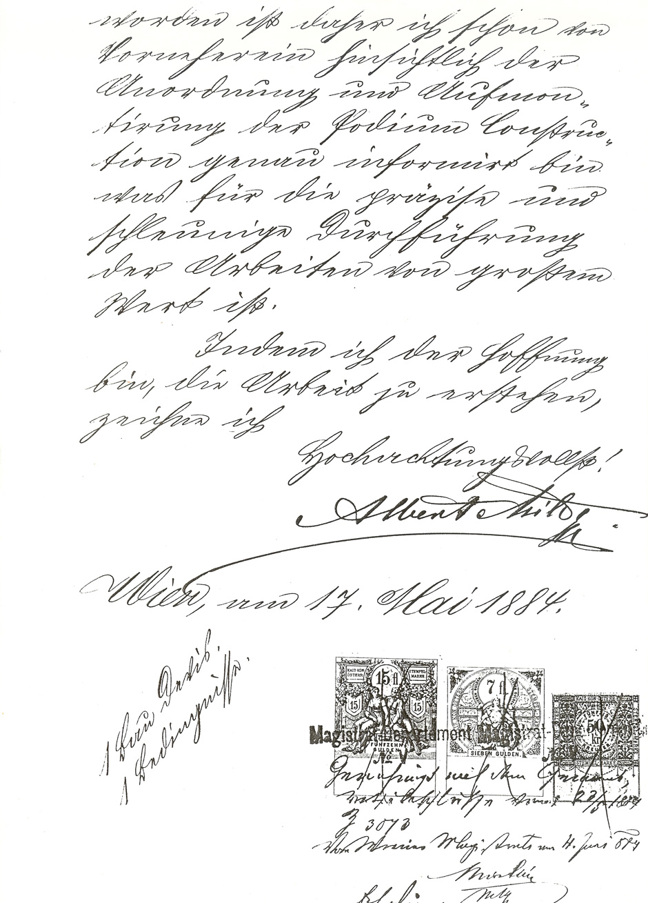 Archivbild: Offert an die Gemeinde Wien Seite 2