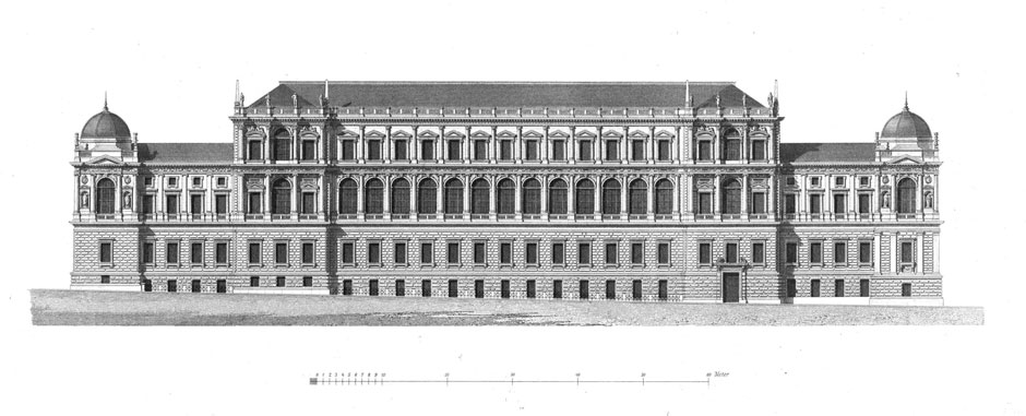 Archivbild: Wiener Universität, Ansicht gegen den Rathauspark